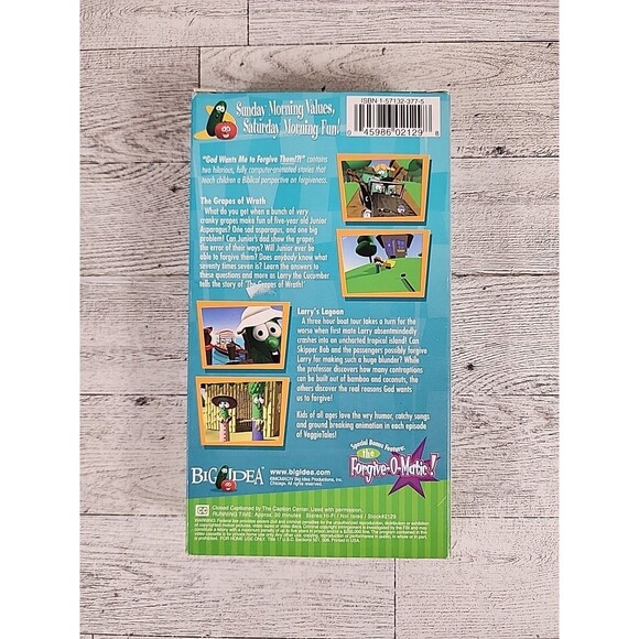 VeggieTales God Wants Me To Forgive Them Lesson In Forgiving VHS Vintage Cartoon - Picture 2 of 3